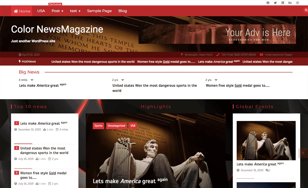 Tema WordPress Color Newsmagazine