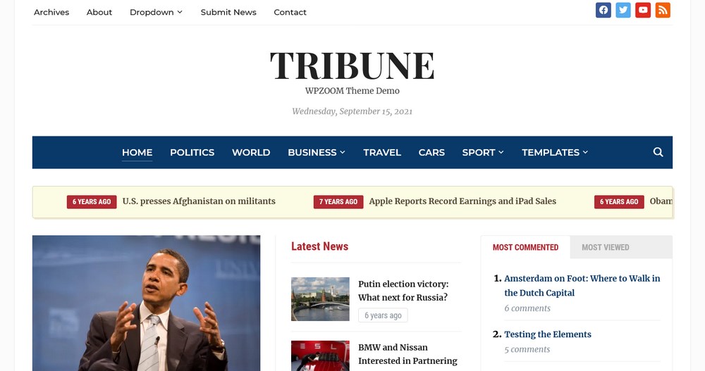 Demo cu tema Tribune