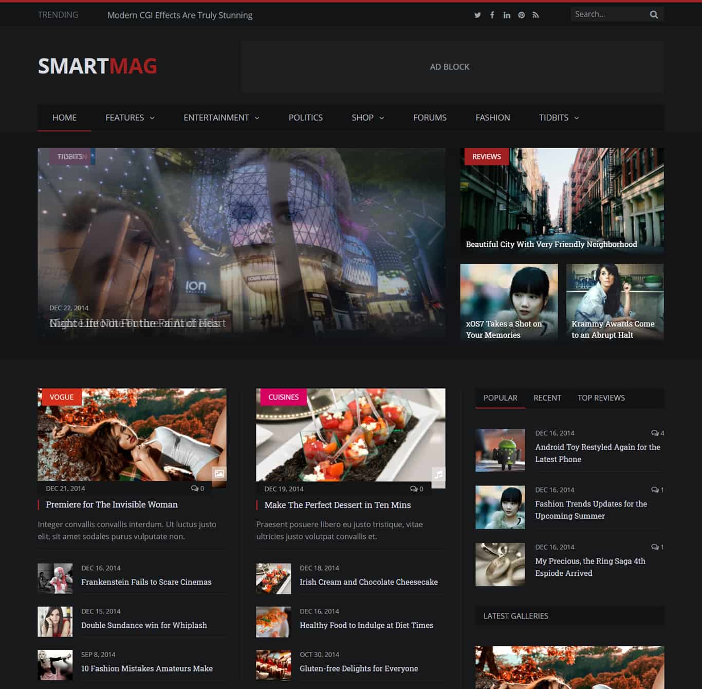 Demo cu tema Smartmag