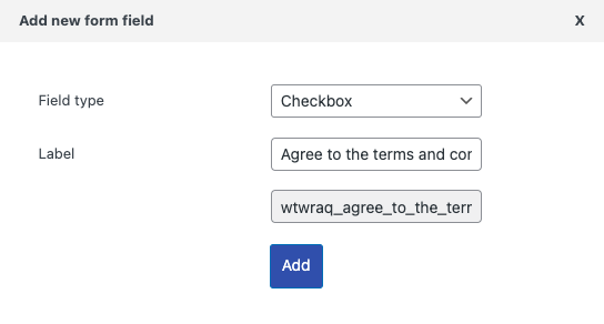 crear un campo de casilla de verificación para el formulario de cotización en WooCommerce