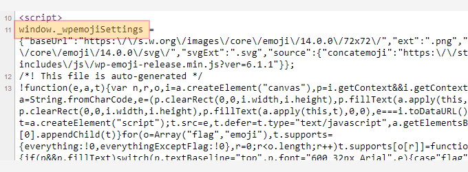 WordPress의 이모티콘 JavaScript Emoji JavaScript in WordPress