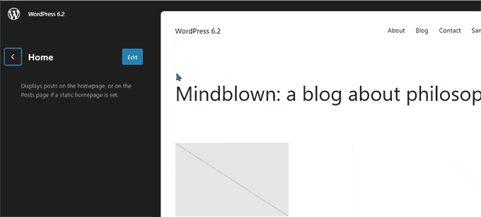 การนำทางของตัวแก้ไขไซต์ Site editor navigation