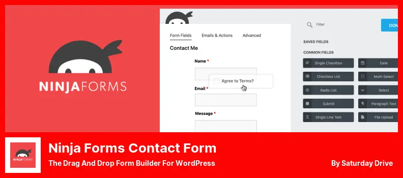 ปลั๊กอินแบบฟอร์มติดต่อ Ninja Forms - ตัวสร้างแบบฟอร์มการลากและวางสำหรับ WordPress