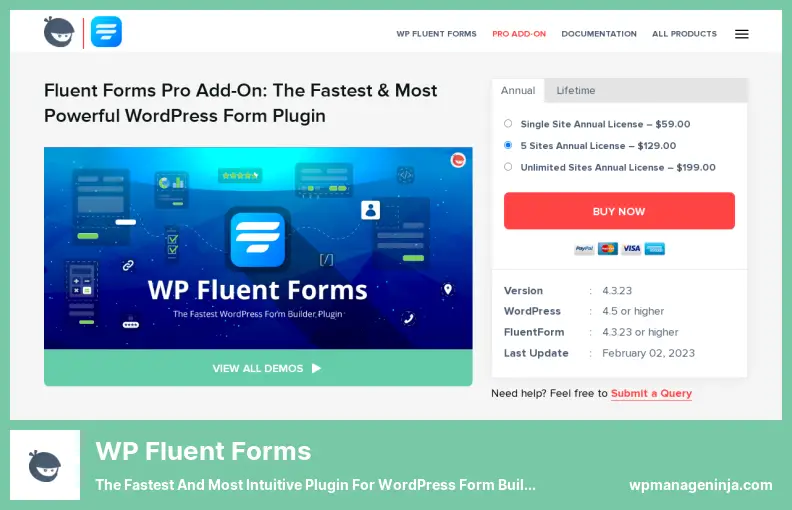 ปลั๊กอิน WP Fluent Forms - ปลั๊กอินที่เร็วและใช้งานง่ายที่สุดสำหรับการสร้างฟอร์ม WordPress