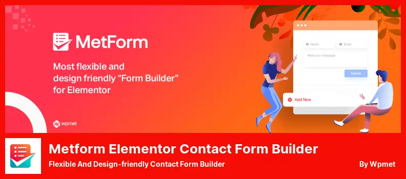 ปลั๊กอินตัวสร้างฟอร์มติดต่อ Metform Elementor - ตัวสร้างฟอร์มติดต่อที่ยืดหยุ่นและเป็นมิตรกับการออกแบบ