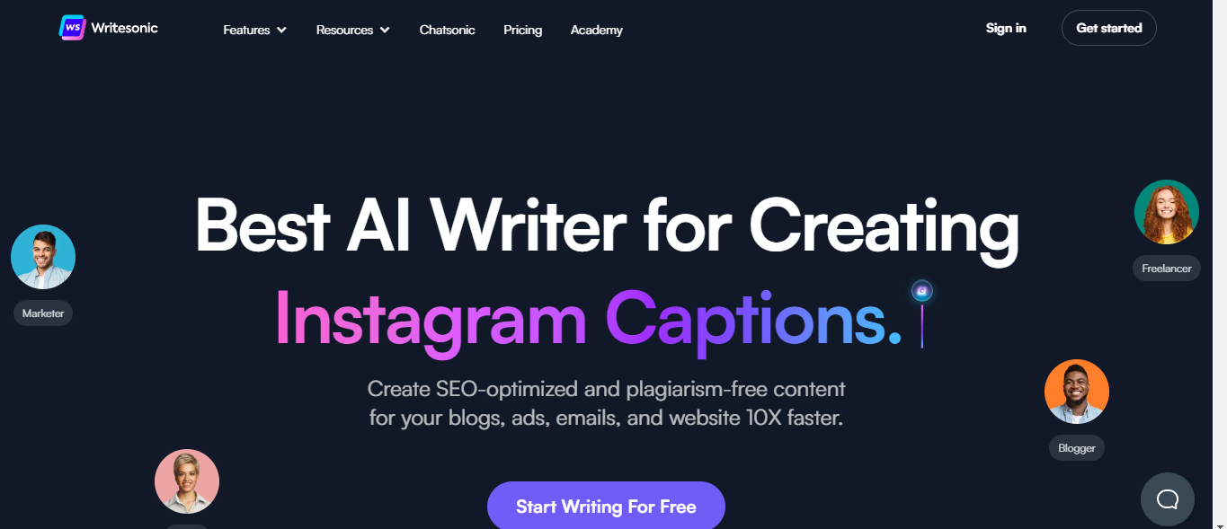 Ai ซอฟต์แวร์เขียน Writesonic