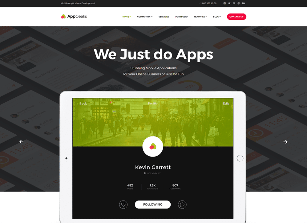 AppGeeks | ธีม WordPress ของ Web Studio และ Creative Agency