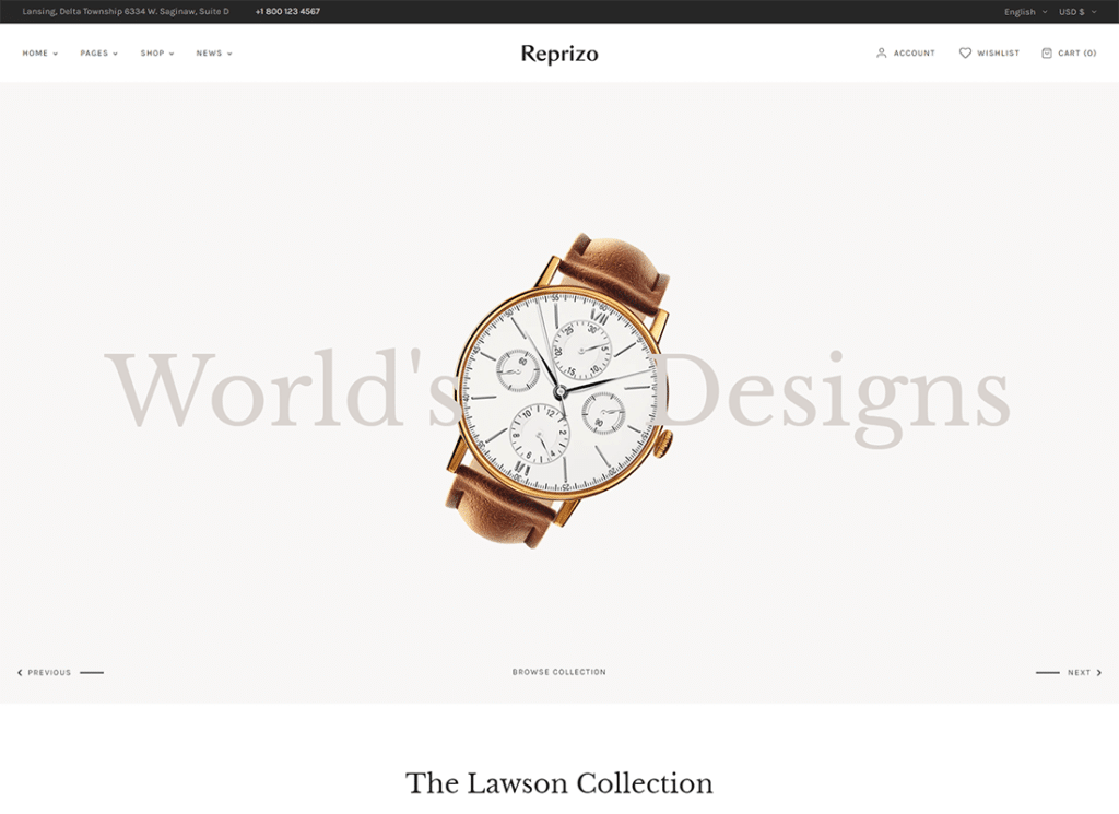 Reprizo | Tema de WordPress para joyería y relojería