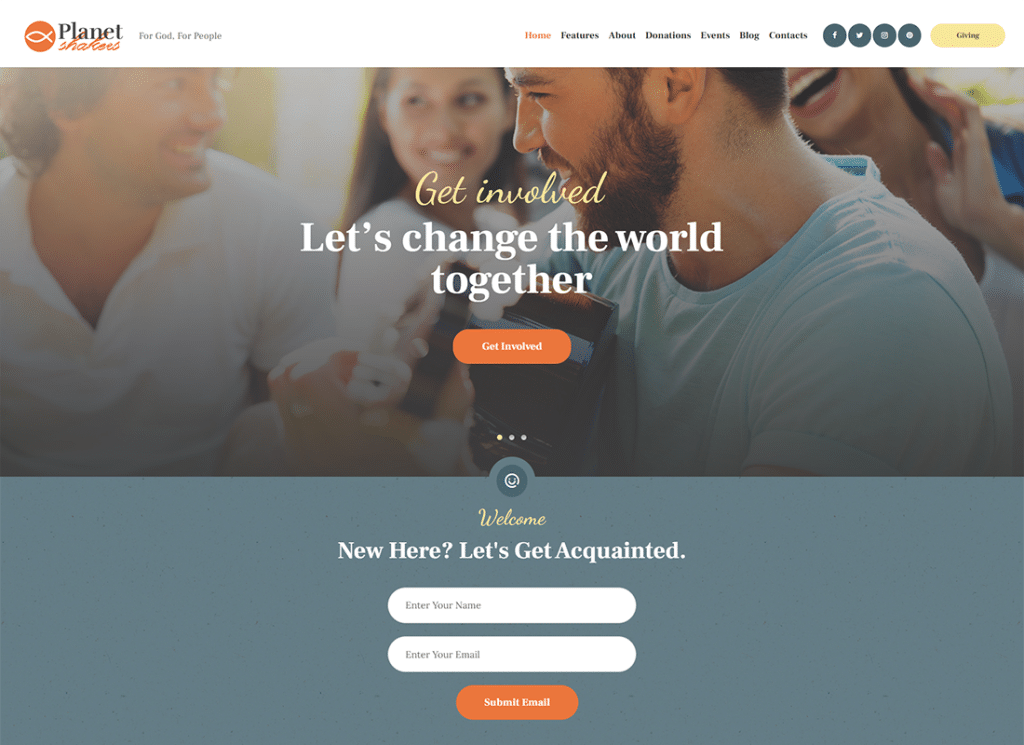 Agitadores de planetas | Tema WordPress de Iglesia y Religión