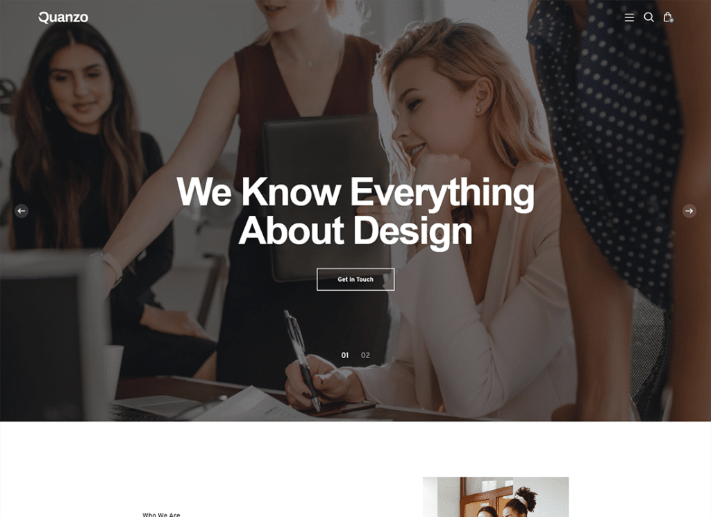 Quanzo | Tema de WordPress para portafolio personal