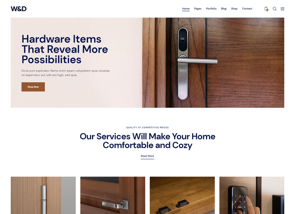 W&D | Tema WordPress Windows & Doors Company