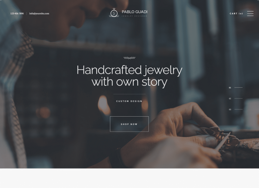 Pablo Guadi - Precious Stones Designer & Handcrafted Jewelry Online Shop WordPress テーマ