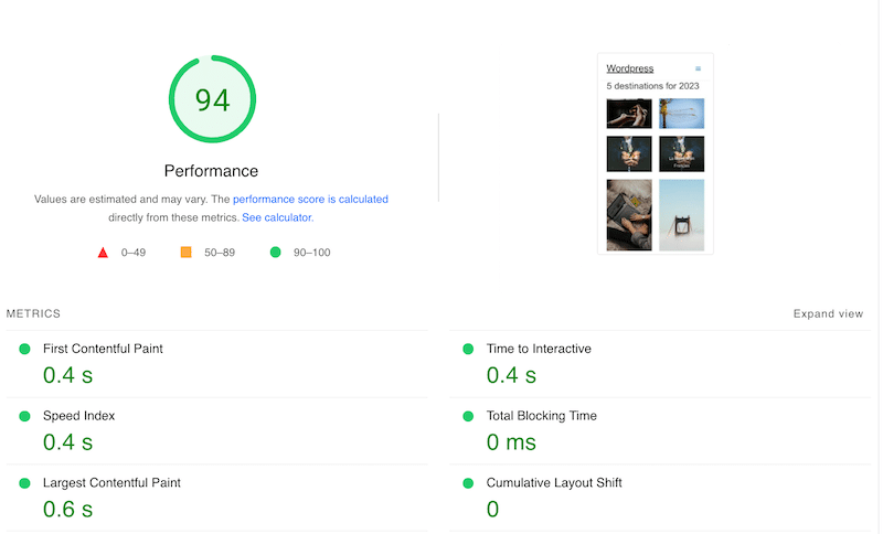 Core Web Vitals 通過 Imagify 和優化圖像得到改進 - 來源:PSI