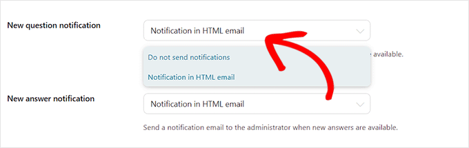 配置新问题通知字段设置 Configure the New question notification field settings