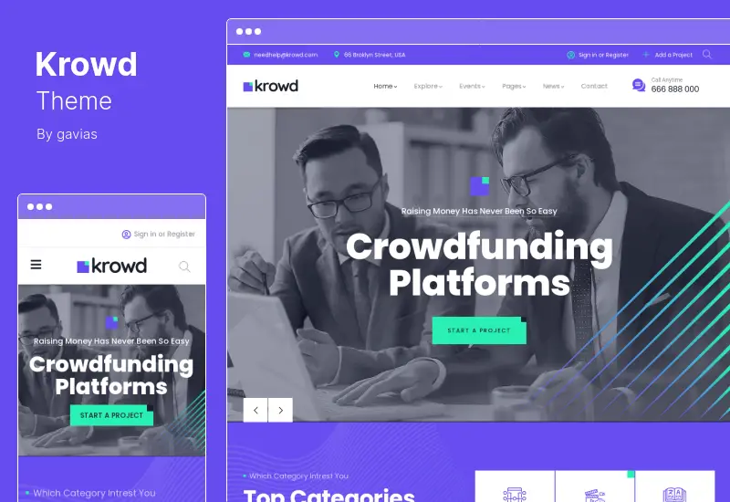 Krowd Theme - 众筹和慈善 WordPress 主题