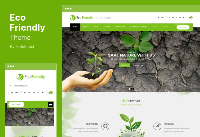 Eco Friendly Theme - 环境和非政府组织 WordPress 主题