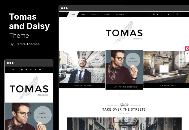 Tomas and Daisy Theme - 个人博客 WordPress 主题