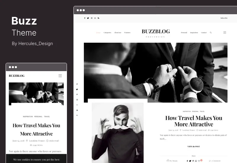 Buzz 主题 - 生活方式博客和杂志 WordPress 主题