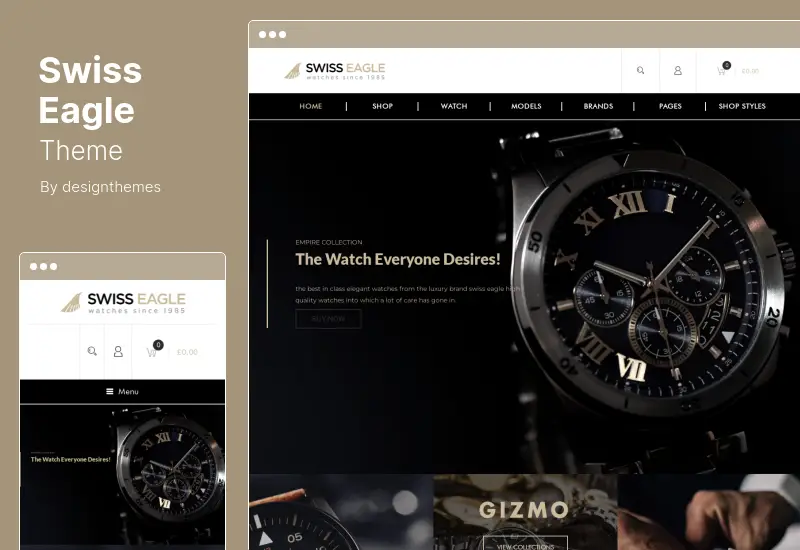 SwissEagle 主题 - Watch Store WordPress 主题