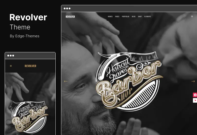 Revolver Theme - Tattoo Studio 和 Barbershop WordPress 主题