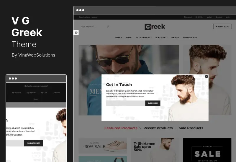 VG Greek Theme - 时尚 WooCommerce WordPress 主题