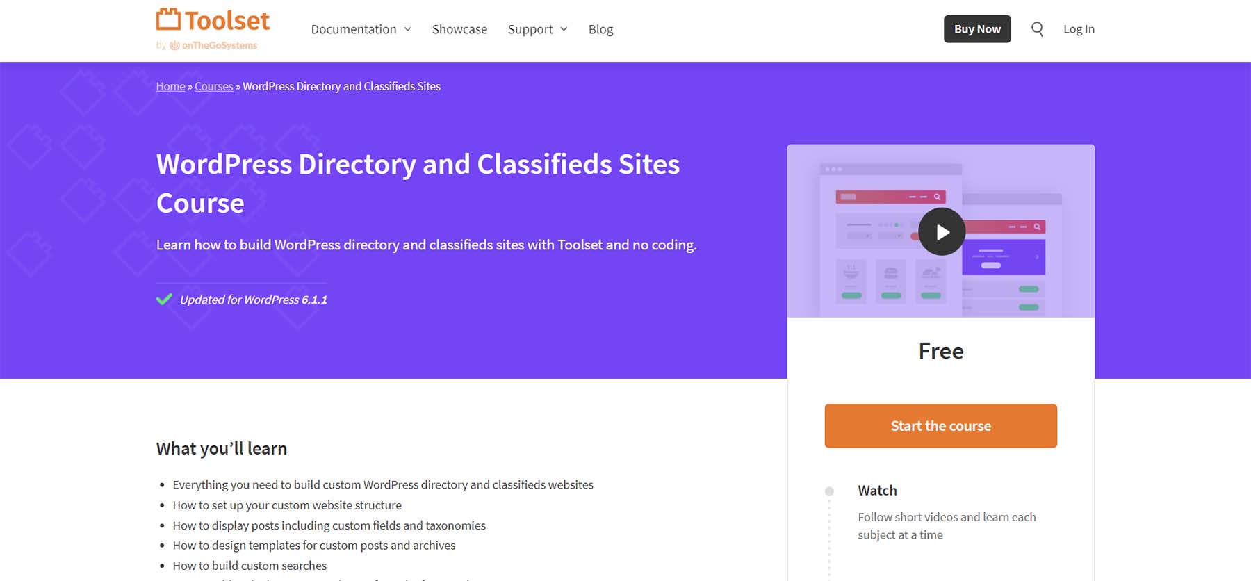 หลักสูตร Toolset WordPress Directory