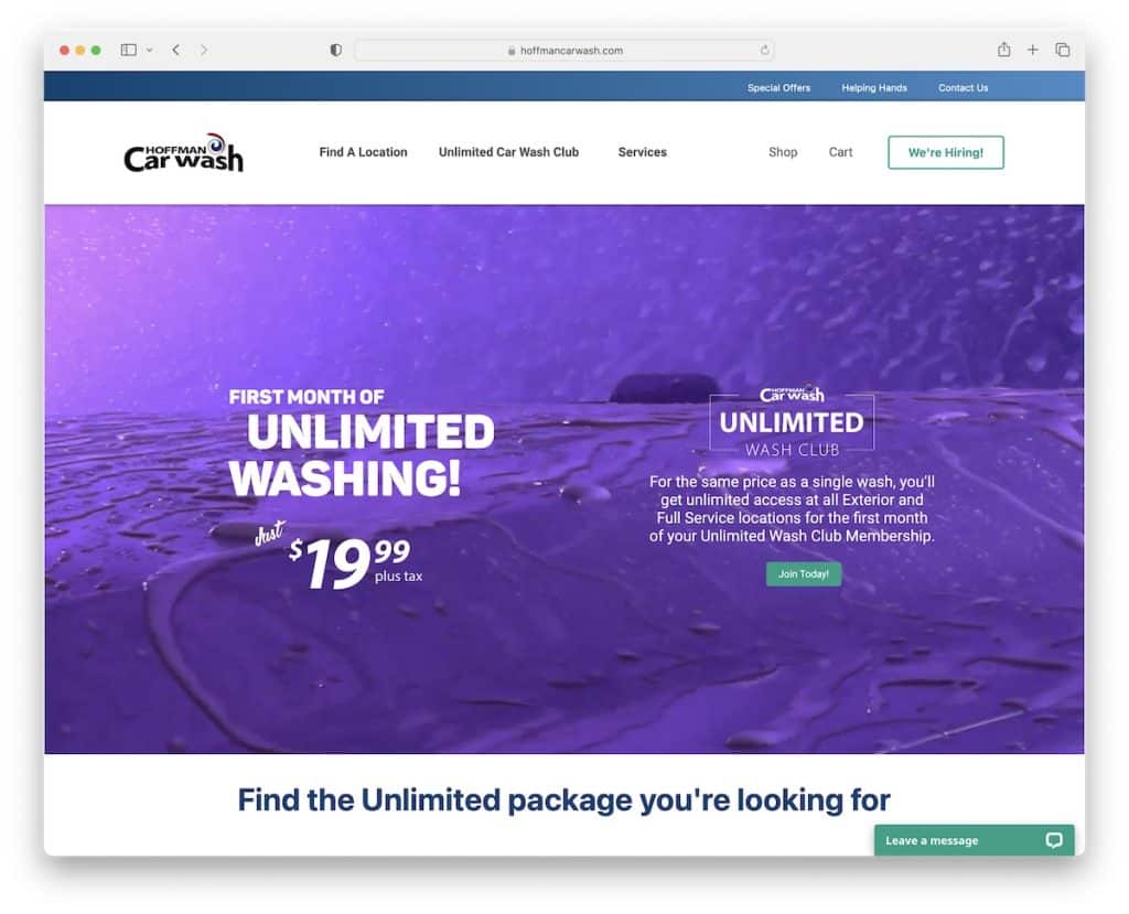 hoffman oto yıkama web tasarımı