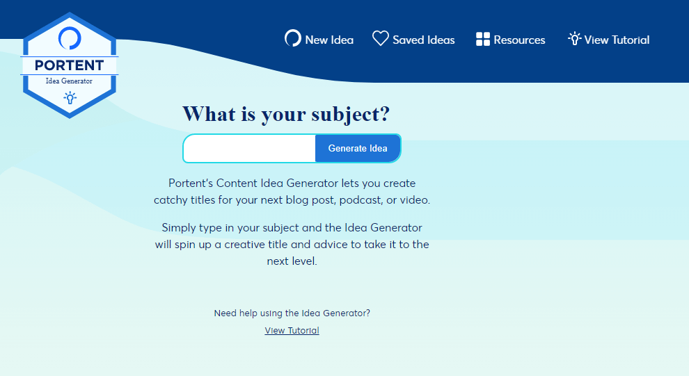 Portent 的内容创意生成器是最容易使用的内容营销工具之一，可以保留在您的武器库中。
