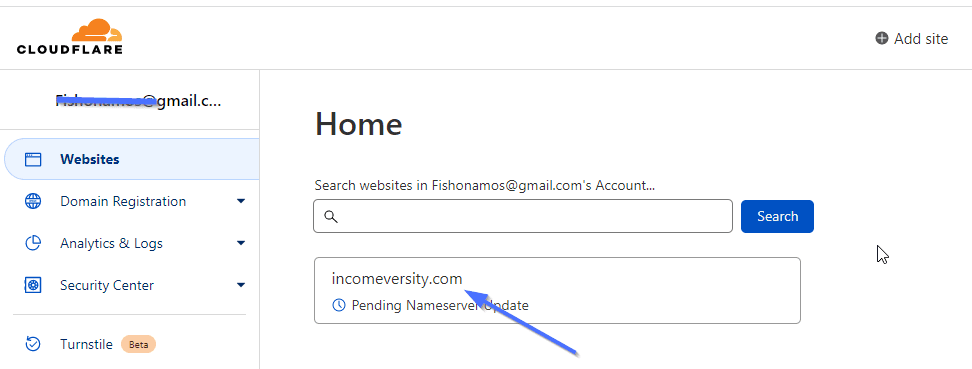 Cloudflare アカウント
