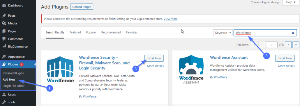 Wordfence セキュリティ プラグインをインストールしてアクティブ化する