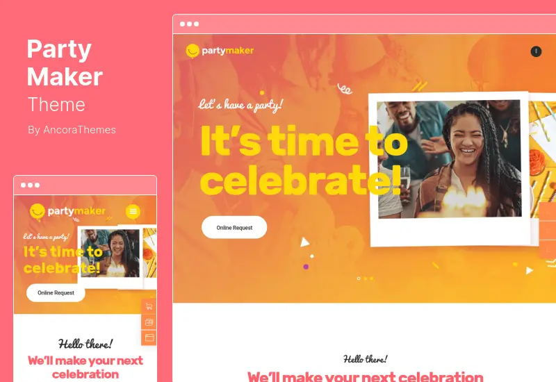 PartyMaker テーマ - イベント プランナーとウェディング エージェンシーの WordPress テーマ