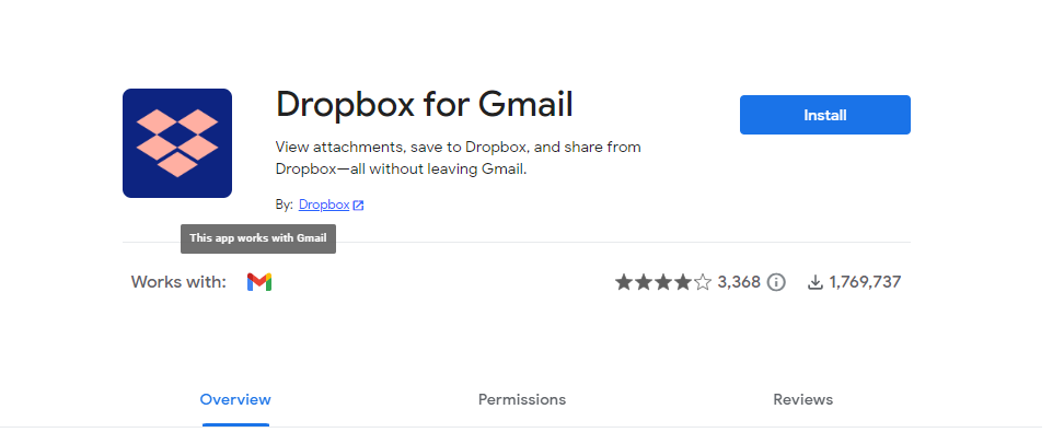 Gmail için Dropbox