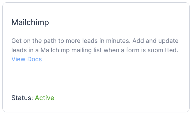 Complemento de Mailchimp
