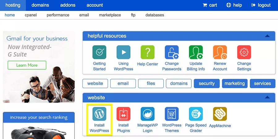 安装 wordpress-