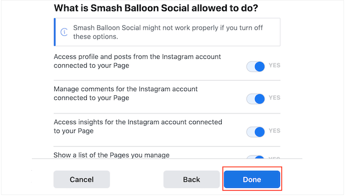 为您的 Facebook 应用程序添加权限 Adding permissions to your Facebook app