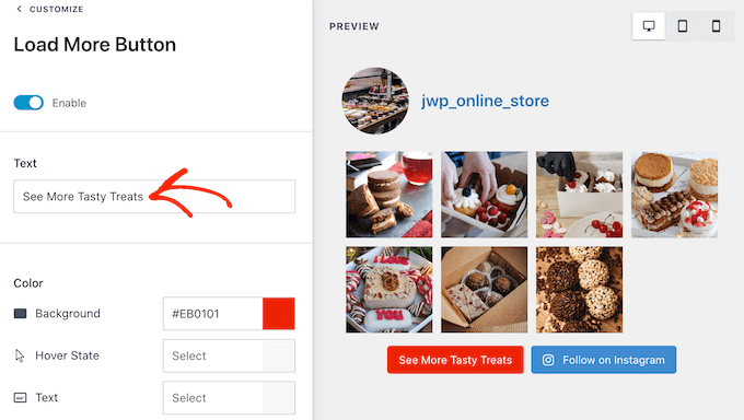 将您自己的消息添加到 Instagram 按钮 Adding your own messaging to the Instagram button