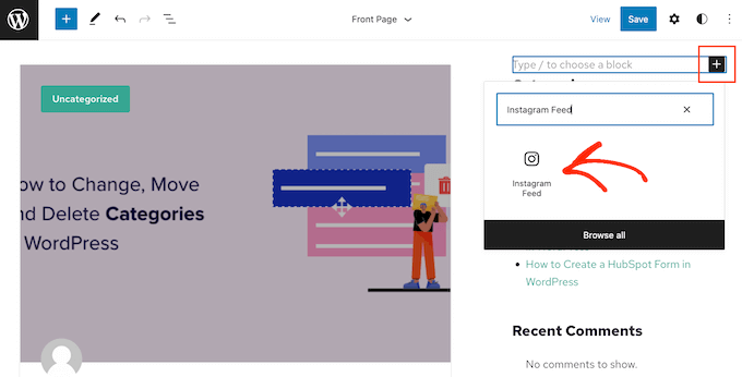 将 Instagram 提要添加到启用块的 WordPress 主题 Adding an Instagram feed to a block-enabled WordPress theme