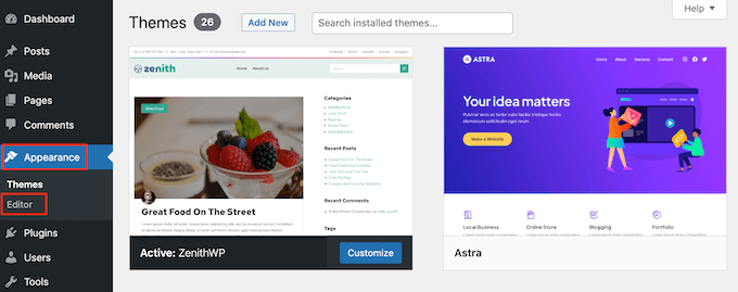 使用全站编辑器添加 Instagram 提要 Adding an Instagram feed using the full-site editor