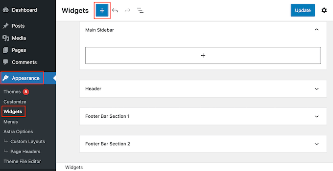 WordPress 小部件编辑器 The WordPress widget editor