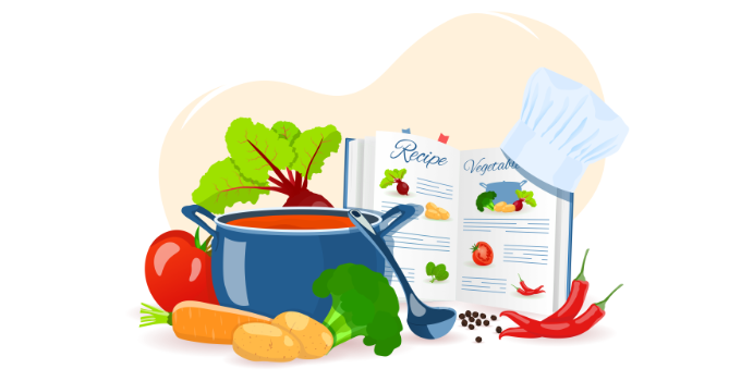 创建食谱和食谱 Create recipes and cookbook
