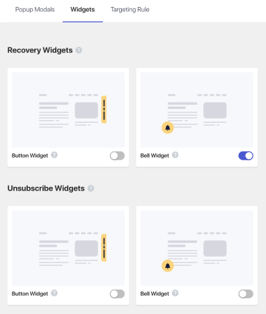 Widgets du plugin WordPress PushEngage