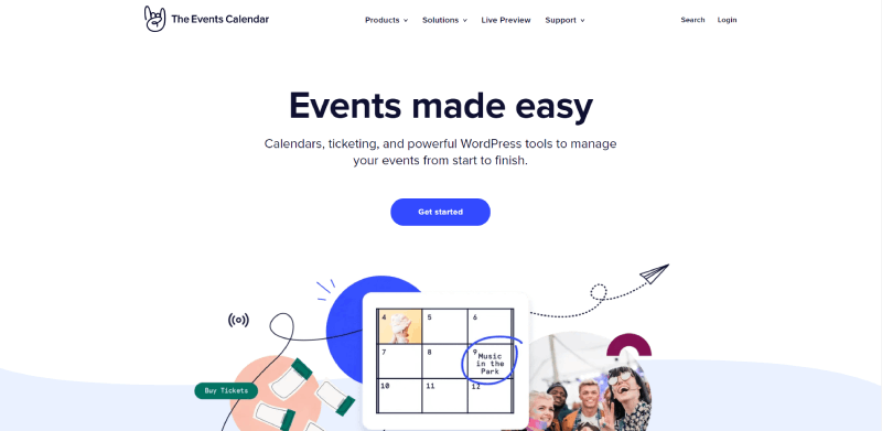 tangkapan layar beranda plugin kalender acara
