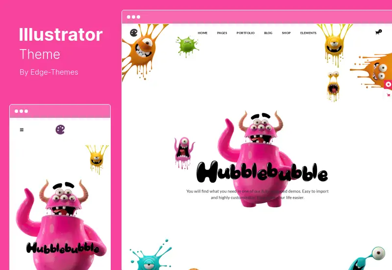 Tema di Illustrator - Tema WordPress per portfolio di illustrazioni e artisti