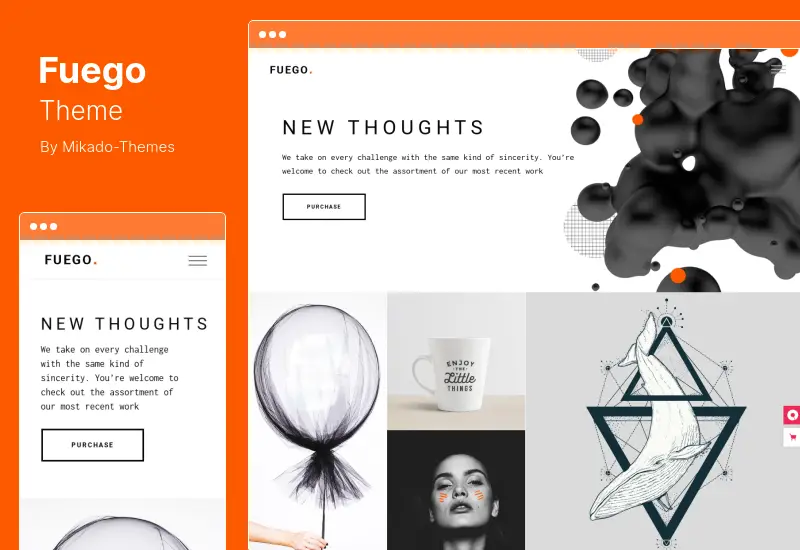 Tema Fuego - Tema WordPress per portfolio creativo per agenzie di design