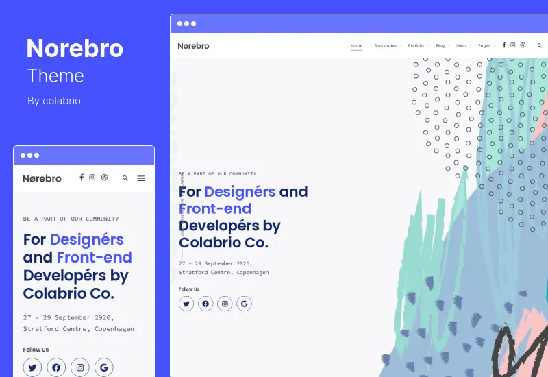 Tema Norebro - Tema WordPress per portfolio creativo per uso polivalente