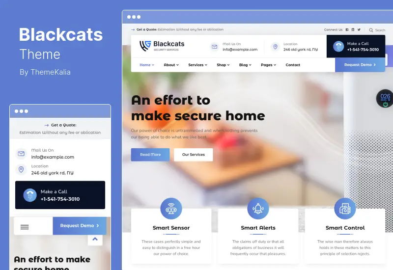 Tema Blackcats - Tema WordPress CCTV e sicurezza