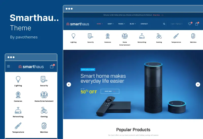 Tema Smarthaus - Prodotti Smarthome Tema WooCommerce