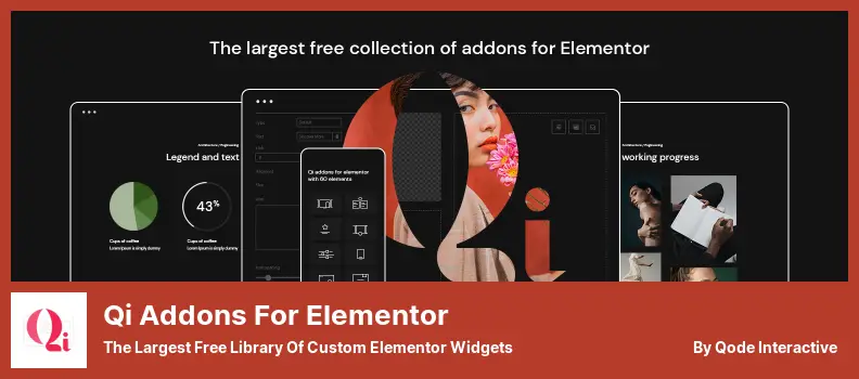 Componenti aggiuntivi Qi per il plug-in Elementor: la più grande libreria gratuita di widget Elementor personalizzati