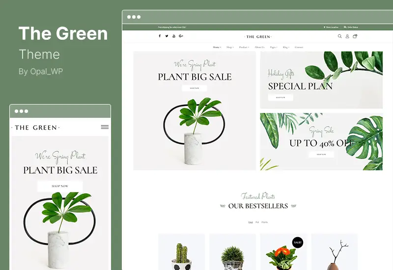 The Green Theme - 観葉植物とガーデニングの WordPress テーマ