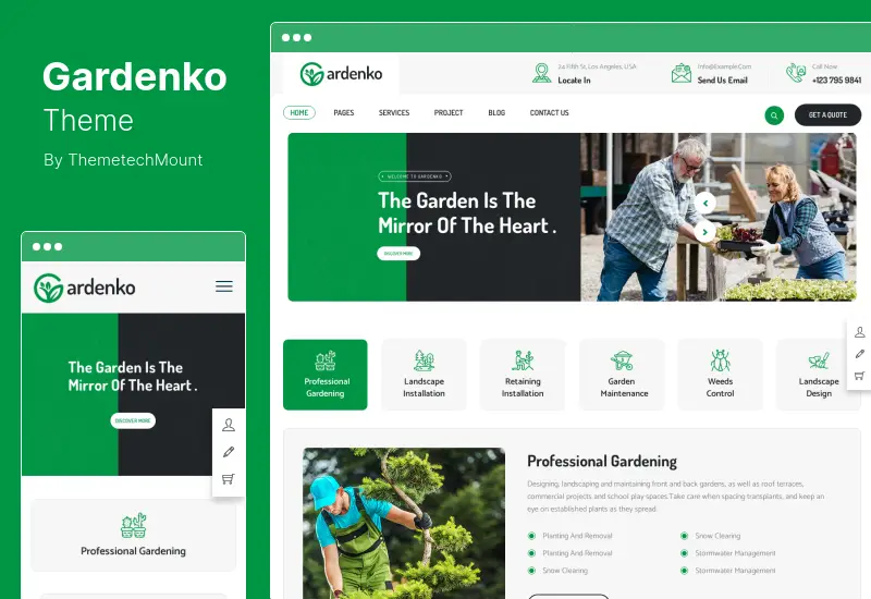 Gardenko テーマ - ガーデニングと造園の WordPress テーマ